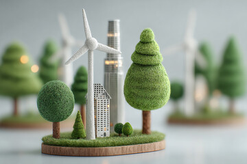Creative visual symbolizing innovation, clean technology, and a sustainable future
