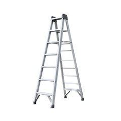 Aluminum Extension Ladder isolated on transparent background