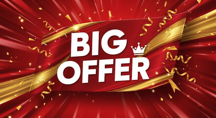 3d Colorful Big Offer Sale Banner