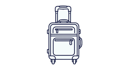 Minimalist Suitcase Illustration On Black Background, Designed For Travel and Adventure
