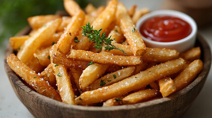 a bowl of French fries