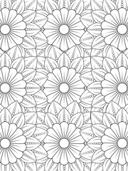 PrintFlowers Coloring Pages For Adules