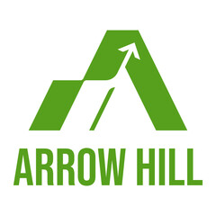 arrow hill flat minimalist logo design