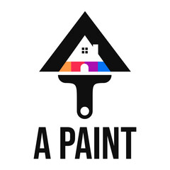 a company paint flat minimalist logo design