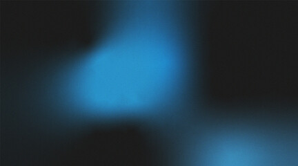 Abstract grainy gradient background with soft black and blue tones, smooth shapes blending against dark background, calm and soothing digital artwork