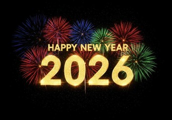 Celebrate 2026 with a spectacular fireworks display and happy new year message