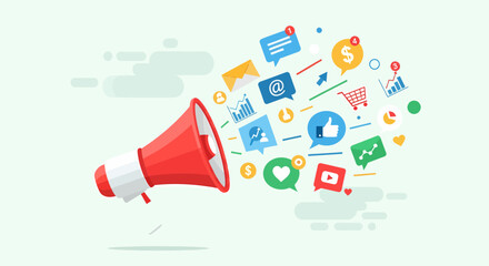 Boost your brand with vibrant marketing messages through strategic social media announcements and innovative digital advertising campaigns for business growth