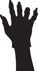 Obraz premium HARROR HAND ICON SILHOUETTE,HALLOWEEN