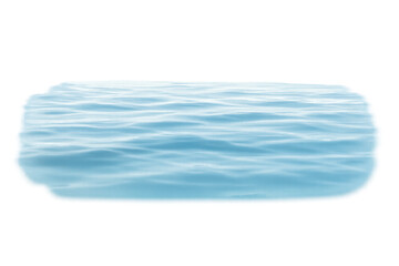 Blue water surface with gentle ripples, showing tranquil wavy liquid creating a serene background, transparent