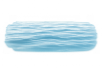 Blue water surface with gentle ripples, showing tranquil wavy liquid creating a serene background, transparent