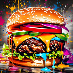hamburger graffiti