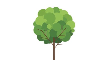 Minimalist Tree Illustration On Black Background Represents Nature and Eco Friendly  Concept