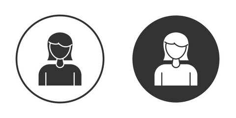 Woman icon. filled flat sign for mobile concept. Vector graphics