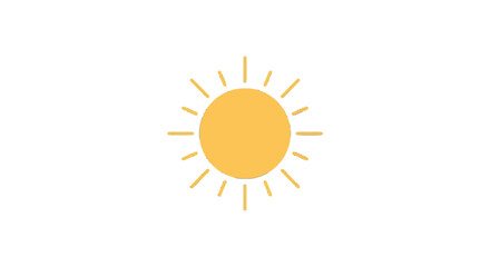 Fototapeta premium Minimalist Yellow Sunshine Icon On Black Background: Perfect For Design Projects and Websites