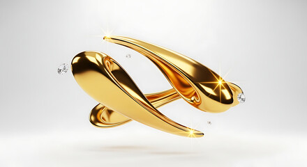 Golden Infinity of Wealth — Luxury Concept Isolated on White
A symbol representing infinite prosperity and luxury, isolated on white. Generative AI