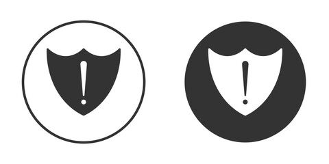 Shield exclamation icon. filled flat sign for mobile concept. Vector graphics