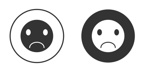 Sad icon. filled flat sign for mobile concept. Vector graphics