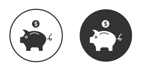 Piggy bank icon. filled flat sign for mobile concept. Vector graphics