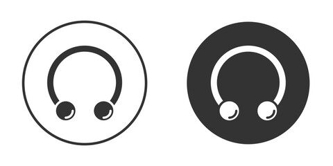 Piercing icon. filled flat sign for mobile concept. Vector graphics