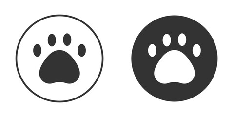 Paw icon. filled flat sign for mobile concept. Vector graphics