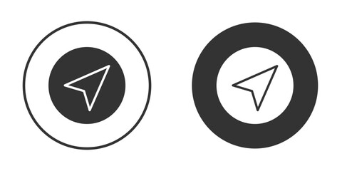 Navigation icon. filled flat sign for mobile concept. Vector graphics