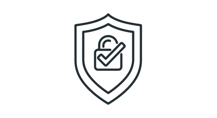 Online Security Assurance Concept: Shield Icon with Checkmark Suggests Complete Protection