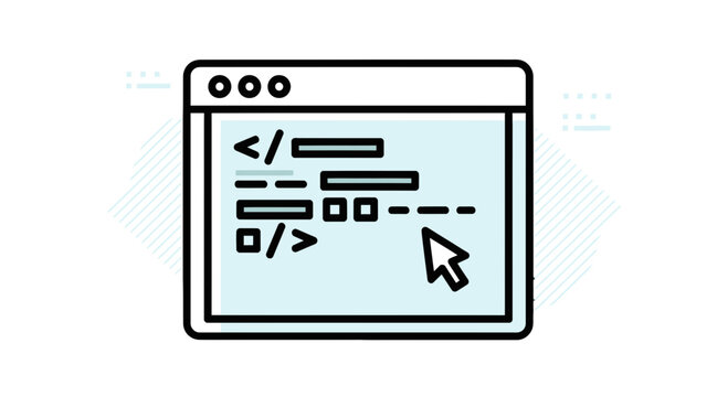 Modern Coding Interface Illustrates Programming, Software, And Development Processes