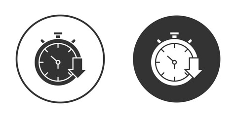 Down time icon. filled flat sign for mobile concept. Vector graphics