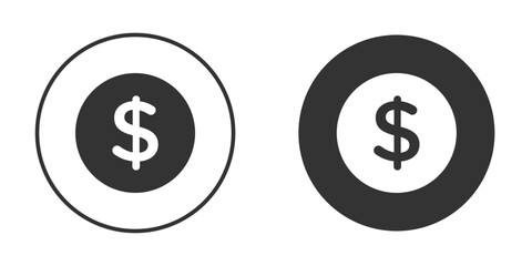 Dollar icon. filled flat sign for mobile concept. Vector graphics