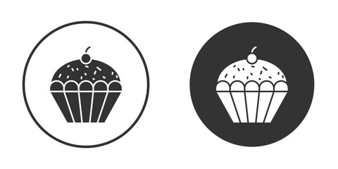 Cupcake icon. filled flat sign for mobile concept. Vector graphics