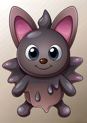 
Cartoon monster emotions on a white background