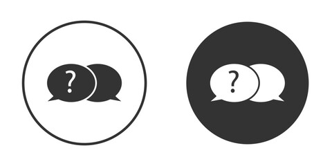 Comment question icon. filled flat sign for mobile concept. Vector graphics