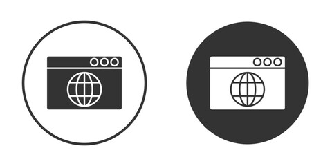 Obraz premium Browser icon. filled flat sign for mobile concept. Vector graphics