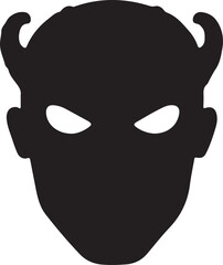 SILHOUETTE OF MONSTER MASK ICON HALLOWEEN