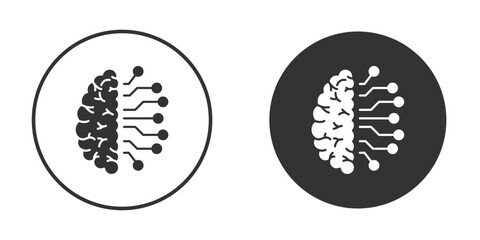 Brain circuit icon. filled flat sign for mobile concept. Vector graphics
