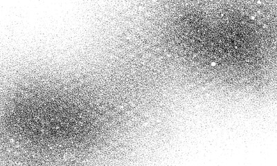 Grunge Black spray paint dots and speckles texture on white background isolated on a transparent background