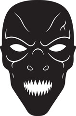 SILHOUETTE OF MONSTER MASK ICON HALLOWEEN