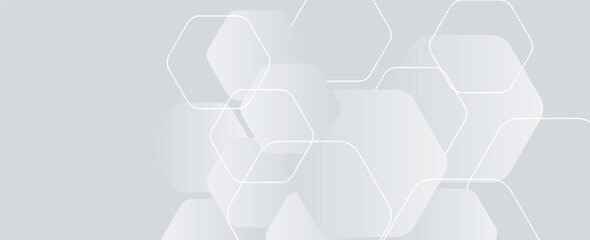 White background abstract art vector illustration with hexagon shape. eps 10