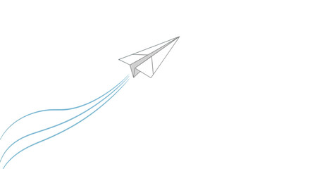 Paper Plane Soaring Against a Black Backdrop Depicting Growth And Freedom