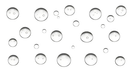 Water droplets isolated on transparent background for a clean and fresh look