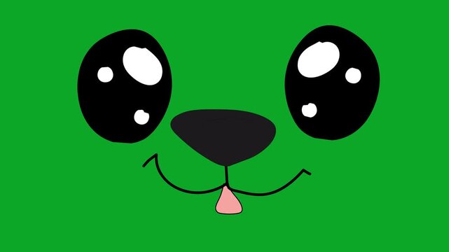 Animated Dog Eye Blink & Lip Sync Green Screen Character - Talking Animal Dialogue