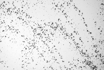 water drops on the air against the sky. 