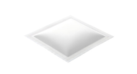 White decorative square tray isolated on transparent background