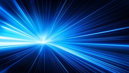 Obraz premium Vibrant Blue Light Streak Against Light Effect