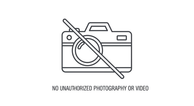 Prohibition of Photography Symbol Indicates Restricted Zones and Regulations Enforcement