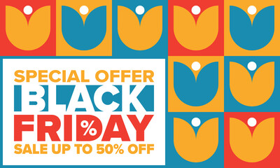 Black Friday. Sale up to 90% off. Biggest sale of the year. Special offer banner. Holiday shopping in United States. Super season deal in November. Discount badge. Creative vector template