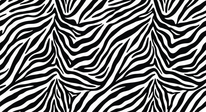 An abstract black and white zebra stripe pattern covering the entire image.