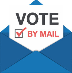 Vote By Mail Ballot in Envelope | Political Election Campaign Message for Democracy and Civic Engagement