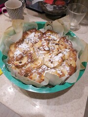 golden autumn. 
autumn apple pie with the smell of cinnamon and coffee