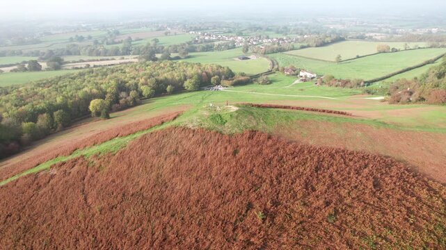 Cam Peak in Cotswolds, near Dursley and Uley. Autumn Travel in United Kingdom